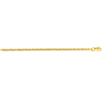 14K Yellow Gold 2.9mm Lite Forsantina 20 Chain with Lobster Lock